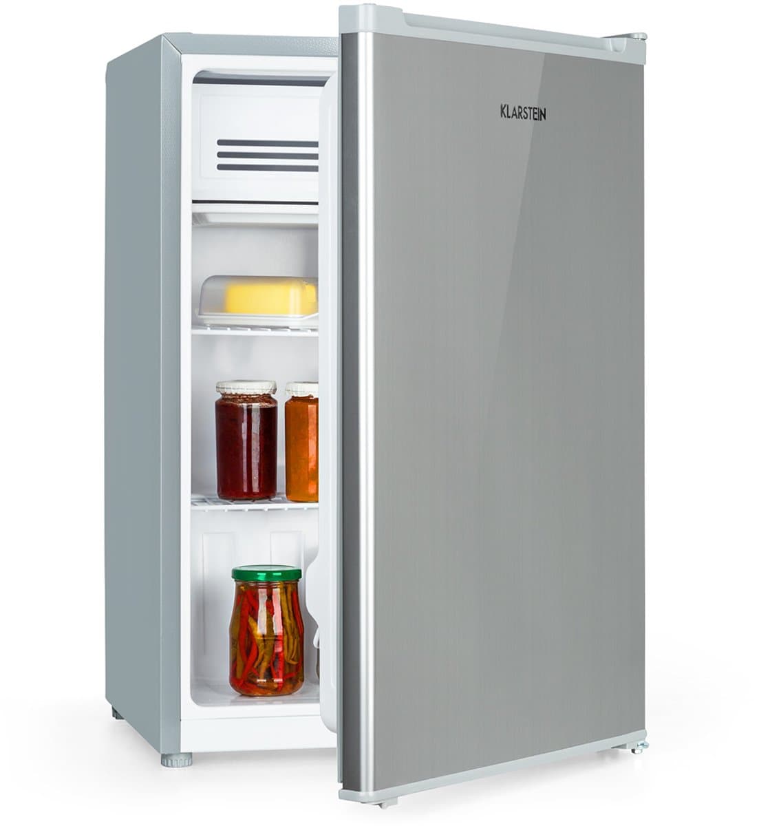 Klarstein Delaware Koelkast - 75 Liter - Vriesvak van 4 liter - Compressie - Zilver — afbeelding 1