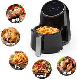 AirVital heteluchtfriteuse 1300W 2,5L CeraPlus anti-aanbaklaag touch zwart — thumbnail 4