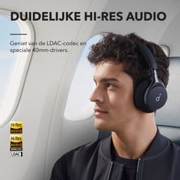 Soundcore Space One by Anker, Draadloze Over-ear Koptelefoon - Headphones - Active Noise Cancelling, Multipoint Connection, 55 uur accuduur, Bluetooth 5.3, LDAC, Hi-Res Certified — thumbnail 6