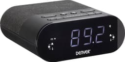 Denver Wekkerradio met Draadloze Oplader - Digitale Wekker - FM Radio - Dubbel Alarm - Dimmer - CRQ107 - Zwart — thumbnail 3