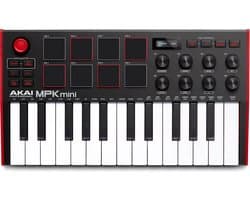 Akai Professional MPK Mini MK3 - 25 toetsen USB MIDI-keyboardcontroller met 8 verlichte drumpads, 8 knoppen, muziekproductiesoftware en Native Instruments Sound Package (NKS-integratie)