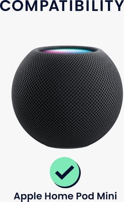 kwmobile siliconen hoesje voor mini-speaker - geschikt voor Apple Home Pod Mini - Flexibel materiaal - Speakercase in zwart — thumbnail 5