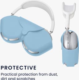 kwmobile cover voor over-ear koptelefoon - geschikt voor Apple AirPods Max - Van flexibel silicone - In lichtblauw — thumbnail 2