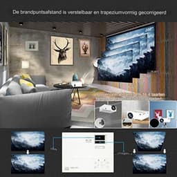 Mini beamer - Mini projector - Mini beamer smartphone - Wit — thumbnail 3