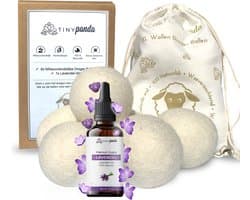 Droger Ballen XL 6 stuks inclusief lavendelolie – Zero waste Dryer Balls - Wasverzachter – Herbruikbare Drogerballen – Sneller drogen