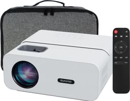 Auronic Beamer 10.000 Lumen - WiFi - 1080P Full HD - Streamen vanaf je telefoon - Smart Mini Beamer - HDMI-kabel - Afstandsbediening en Projectiescherm - Wit — thumbnail 1