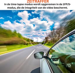Professionele dashcam voor auto - 4K 3840P x 2160P voor infrarood nachtzicht - 24/7 parkeermodus - hittebestendig - dashcam van G-sensor - 512GB — thumbnail 4