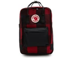 Fjällräven Kånken Re-Wool Laptop 15" Unisex Rugzak - Red - Black