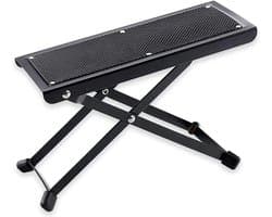 Velox Gitaar Voetsteun - Zwart - Pedaal - Voor Muziekinstrumenten - Piano Voetsteun - Metaal - Met Anti Slip - Voor Gitaarspelen