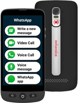 Swissvoice S510M Senioren Smartphone Simlockvrij - 4G+ - SOS knop achterop het toestel - Android 12 - Whatsapp — thumbnail 5
