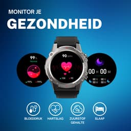Cinturio Explorer Smartwatch - HD Scherm - Met twee bandjes - Voor heren en voor dames met bel functie hartslagmeter stopwatch whatsapp meldingen en veel sportfuncties etc.etc. Voor iOS en Android — thumbnail 5
