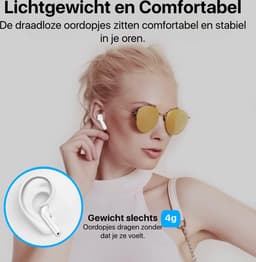 Draadloze Oordopjes - Geschikt voor iOS en Android - Bluetooth - EarBuds - Lange Batterijduur - Comfortabel Draagcomfort - Geweldige Geluidskwaliteit - Origineel Phreeze — thumbnail 3