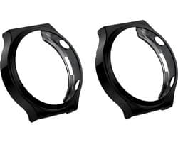 Full Cover Screen Protector Bumper Set Geschikt Voor Huawei GT2 Pro - 360 Graden Bescherm Hoes - Smartwatchbescherming - Case - 2 Stuks - Zwart