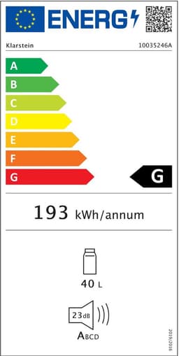 Klarstein Happy Hour minibar 40L 5-15°C 23 dB led-verlichting — thumbnail 2
