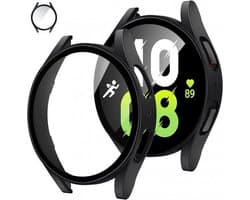 DrPhone AC6 - TPU PC Case - Bescherm Cover - Geschikt voor Galaxy Watch 5 40mm - Ingebouwde Screen Protector – Zwart