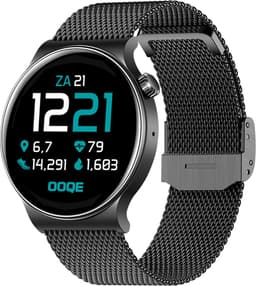 OOQE WATCH CS PRO - Smartwatch Heren en Dames | Geschikt voor iOS en Android | 10 kleuren | HD | Notificaties | Gezondheidsanalyse | Sportanalyse | GPS Koppeling | Bellen | Muziek/Audio Luisteren | Spelletjes | Ergonomisch | Nederlandstalig | Zwart — thumbnail 1