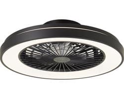 Brilliant Mazzaro - Plafondventilator - LED 40W - 3000K-6500K - Dimbaar - Zwart — afbeelding 1