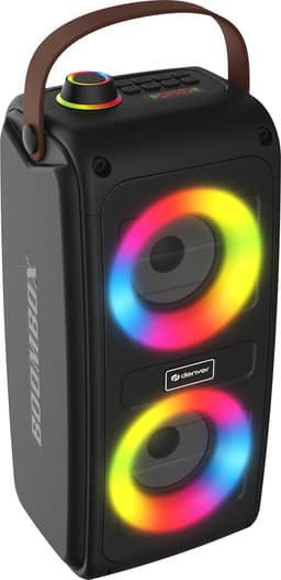 Denver Bluetooth Speaker Draadloos - Lichteffecten - Muziek Box - AUX - TWS Pairing - BTV230 - Zwart — thumbnail 1