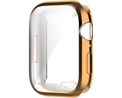 Watch case screenprotector - hoesje - geschikt voor Apple Watch Series 7/8/9 - 45 mm - rosegoud