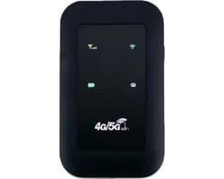 Mifi router - Draadloos WiFi - Mifi router - 4G/5G - 10 apparaten - WiFi Dongle - Wifi Buddy - Simkaart - USB - Wifi in de Auto - 150Mbps - Zwart