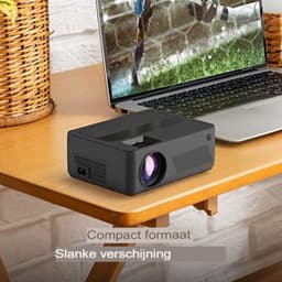 Mini beamer - Mini projector - Mini beamer smartphone - Mini beamer met wifi en bluetooth - Zwart — thumbnail 5