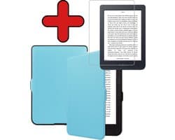 Hoes Geschikt voor Kobo Nia - Met Screenprotector - Luxe E-reader Bescherm Case - Hoesje Book Cover - Lichtblauw