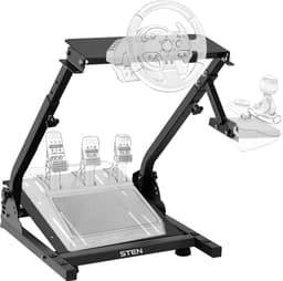 STEN Wheel Stand - Racestuur standaard - Racestoel - Inklapbaar - Zwart — thumbnail 1
