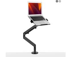 Alberenz® Laptopstandaard gasveer zwart - Monitor beugel - Laptop arm - Laptop Standaard - Verstelbaar - Monitorarm Gasveer