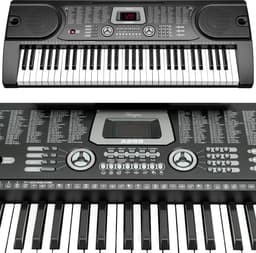 Áengus keyboard 61 toetsen, Piano met Standaard en Microfoon - A289 — thumbnail 3