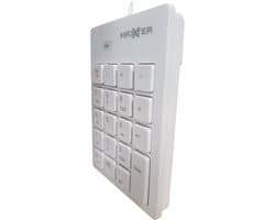 USB Numeriek Toetsenbord - Cijfertoetsenbord - Slank Design - Geschikt voor o.a. PC, Laptop, Notebook, Desktop - Wit