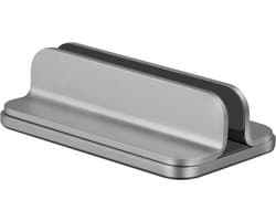 Mastersøn Verticale Laptop Standaard - Aluminium & Verstelbaar - Grijs - MacBook