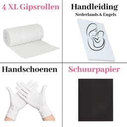 Gipsbuik Pakket – 4 Rollen Extra Groot en Sterk Gipsverband en Gladde Afdruk – Niet Toxisch- Baby Buik Zwanger — thumbnail 4