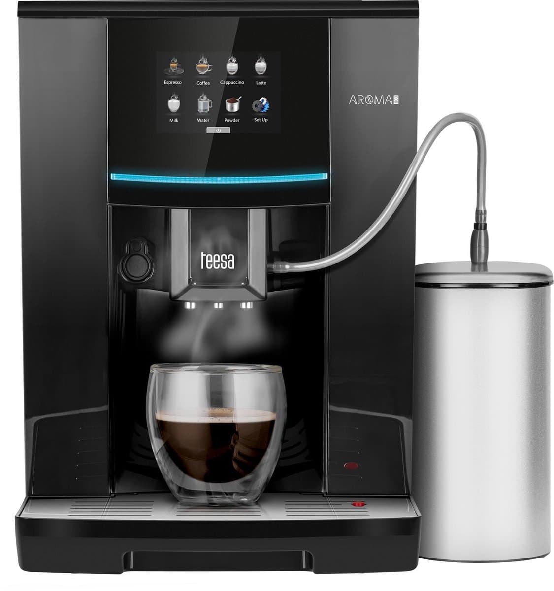 Teesa TSA4008 - Volautomatische espressomachine AROMA 800, met melkreservoir, zwart — afbeelding 1