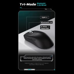 VXE R1 PRO Max - Draadloze Gaming-Muis - 48g - PAW3395 Sensor - Ultralicht - 4000 Hz Polling Rate - Oplaadbare 500 mAh Batterij - Kailh Sword Switches - Ice-Feel Coating - Wit — thumbnail 5