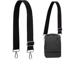 Mmgoqqt - Instelbare Schouderband - Brede Vervangingsband Voor Tas - Zwart - DIY Accessoire Voor Laptop Tassen