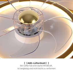 Dimbare LED Plafondventilator met Verlichting en Timer voor Woonkamer en Slaapkamer — thumbnail 5