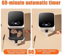 Compacte Digitale He fryer 2,5 L - Perfect voor Snelle en Gezonde Maaltijden — thumbnail 3