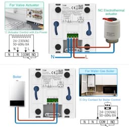 Slimme Thermostaat voor Waterverwarming - Programmeerbare WiFi Ruimtermostaat met Vochtsensor - Geschikt voor Vloerverwarming — thumbnail 3