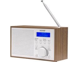 Denver DAB Radio - Noodradio / Noodpakket - Batterijen & Netstroom - Keukenradio - Draagbare Radio - DAB46 - Wit