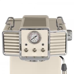 Livoo Espressomachine – 15 Bar – 1350W – 1,5L – RVS – Crème Retro Design — thumbnail 3