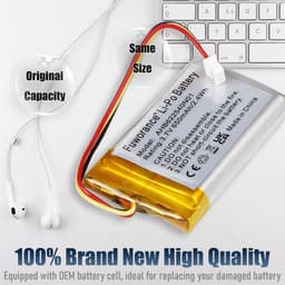 Reservebatterij voor hoofdtelefoon en muis - 650 mAh 3,7 V - compatibel met Momentum 2.0 3.0 - HD 4.40 4.50 - Urbanite XL - Aerox 9 5 - lange levensduur — thumbnail 3