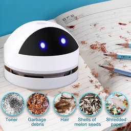 QTTVBTNA -2-in-1 Mini Tafelschoonmaker – Krachtige USB Oplaadbare Draadloze Stofzuiger 1200mAh – Compact en Stil voor Bureau, Laptop, Auto en Huis — thumbnail 4