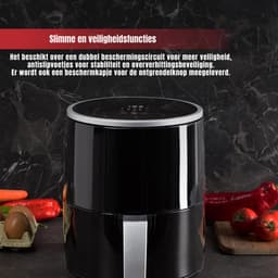 SCH® Mini airfryer - Airfryer - Airfryer klein - Zwart - 28cm x 22cm x 29cm — thumbnail 5