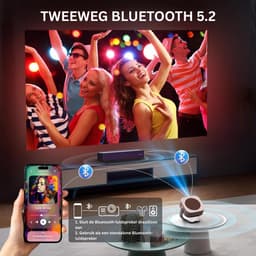 ApexArte® Mini Beamer - Projector met Wifi - Bluetooth — thumbnail 2