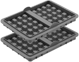 2 stuks Geschikt voor NinjaAF400AF451SL400 AF500 Airpan Accessoires Waffels Silicone Bakplaat- grijs — thumbnail 1