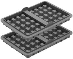 2 stuks Geschikt voor NinjaAF400AF451SL400 AF500 Airpan Accessoires Waffels Silicone Bakplaat- grijs