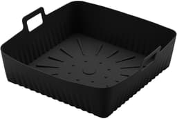 23cm Grote Airfryer Siliconen Mand Liner 9-inch XXL Airfryer Vorm Herbruikbare Vierkante Ovenbakplaat, Geschikt voorCosori Ninja 6-8QT — thumbnail 1