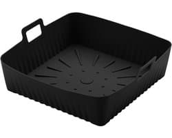 23cm Grote Airfryer Siliconen Mand Liner 9-inch XXL Airfryer Vorm Herbruikbare Vierkante Ovenbakplaat, Geschikt voorCosori Ninja 6-8QT