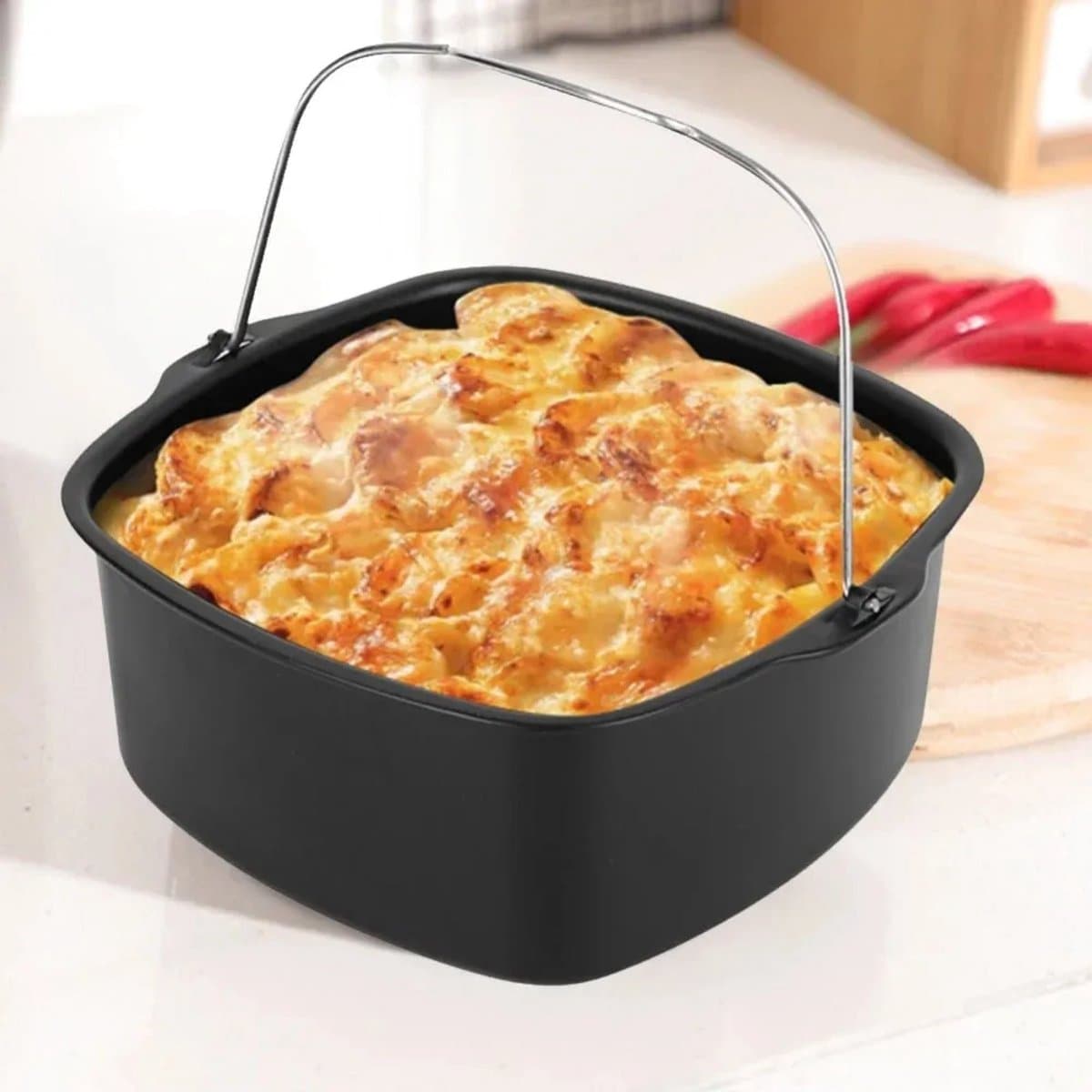 Airfryer antiaanbak cake bakvorm mand bakvorm airfryer keuken airfryer accessoires bakvorm mand — afbeelding 1