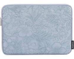 Laptophoes 13 Inch GV – Laptop Sleeve – Bloemenmotief Blauw